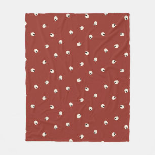 Manta Polar Random Cute Kawaii Skull Dots red
