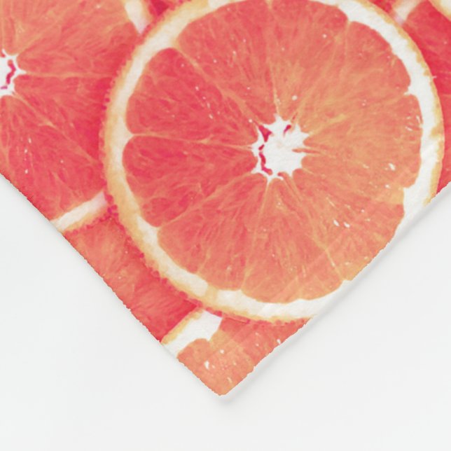 Manta Polar Rasgos de pomelo rosa (Esquina)