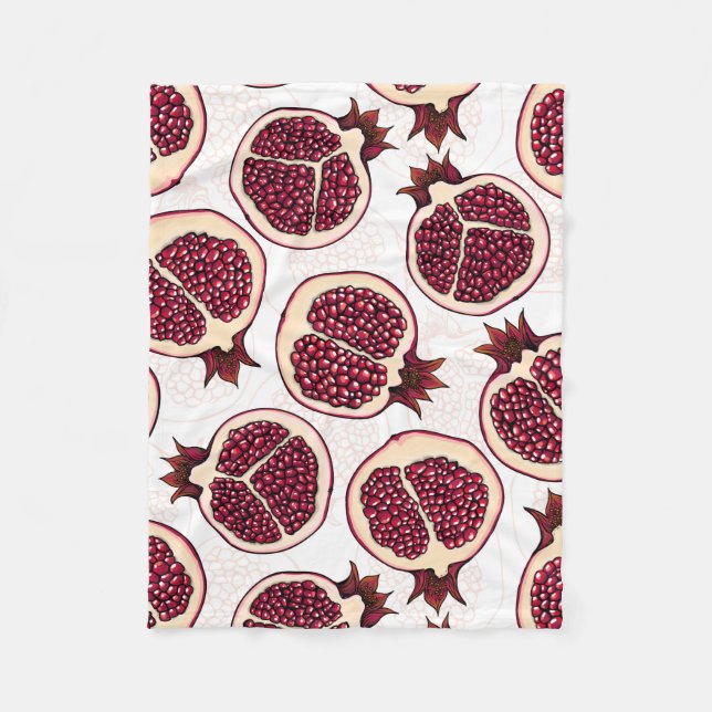 Manta Polar Rasgos granados en blanco (Anverso)