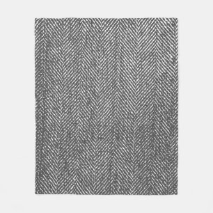 Manta Polar Raspa de arenque gris neutral moderna