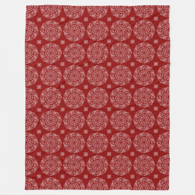 Manta Polar Raspberry Mandala (Anverso)