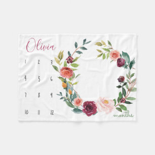 Manta Polar Rastreador de crecimiento - Flores acuáticas de bo