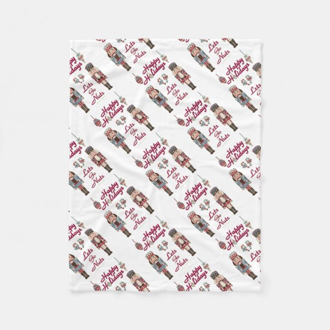 Manta Polar Rastreador de nueces de vacaciones deja ir a las n (Anverso)