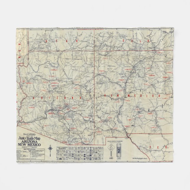 Manta Polar Rastros autos del funcionario 1925 de McNally del (Frente (Horizontal))