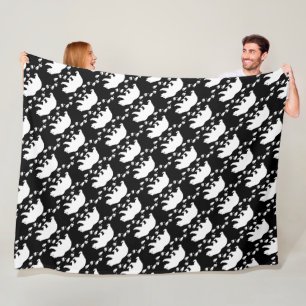 Manta Polar Rastros de oso Rústico Patrón de Creatura de Woodl