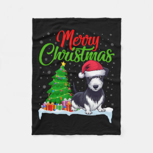 Manta Polar Rat Terrier Dog Árbol de Navidad enciende divertid