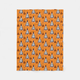 Manta Polar Rata de Brujas de Halloween y estampado de baño