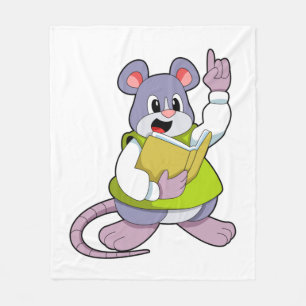 Manta Polar Ratón como maestro con libro