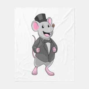 Manta Polar Ratón como Novio con Cinta