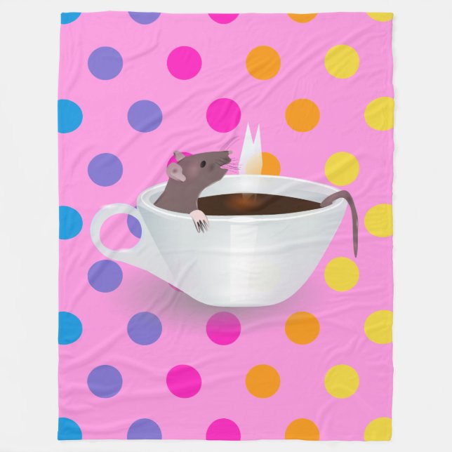 Manta Polar ratón de café (Anverso)
