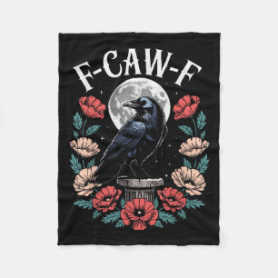 Manta Polar Raven Crow F-craw-f Halloween Bird Fcawf Gótico Sp