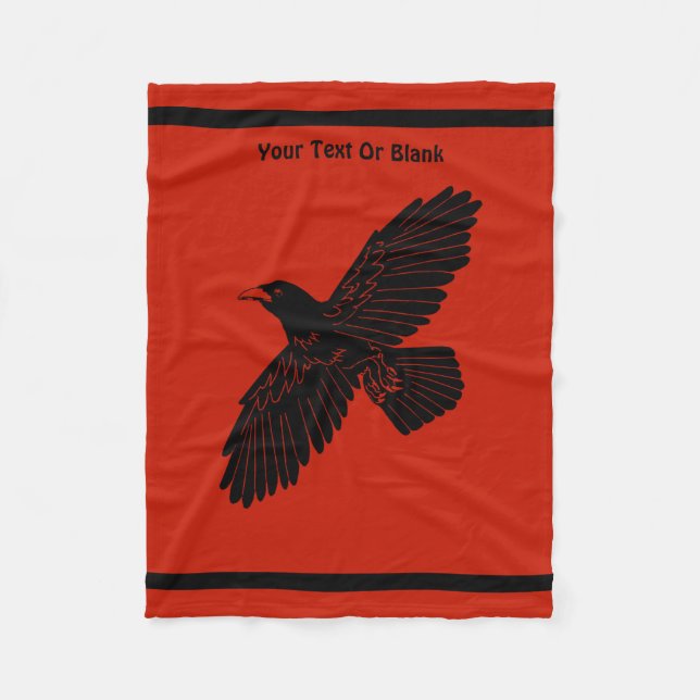 Manta Polar Raven en rojo (Anverso)