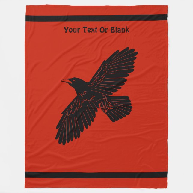 Manta Polar Raven en rojo (Anverso)