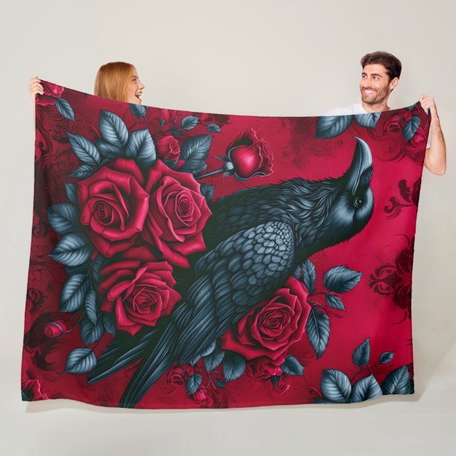 Manta Polar Raven Song 60x80 Fleece Blanket (In situ)