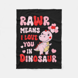 Manta Polar Rawr Significa Que Te Amo En Los Valentines Del Co