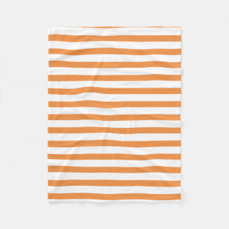 Manta Polar Raya horizontal del naranja y blanca