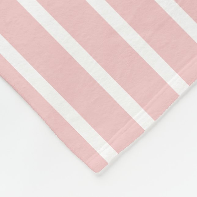 Manta Polar Raya rosa y blanca (Esquina)