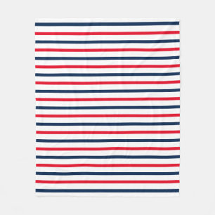 Manta Polar Rayas azul azul rojo patriótico moderno