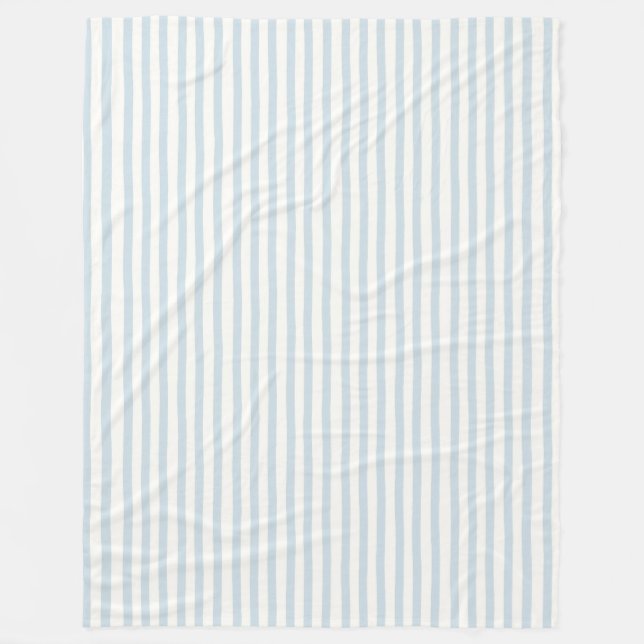 Manta Polar Rayas Azules Blancas Chic (Anverso)