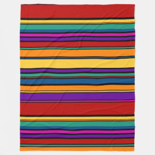 Manta Polar Rayas BG Color IX del patrón + su fondo