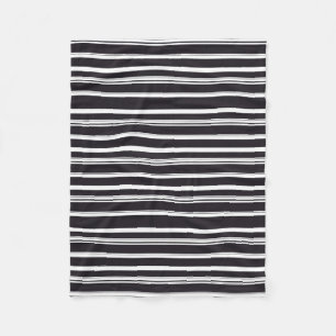 Manta Polar Rayas blancas negras cortas