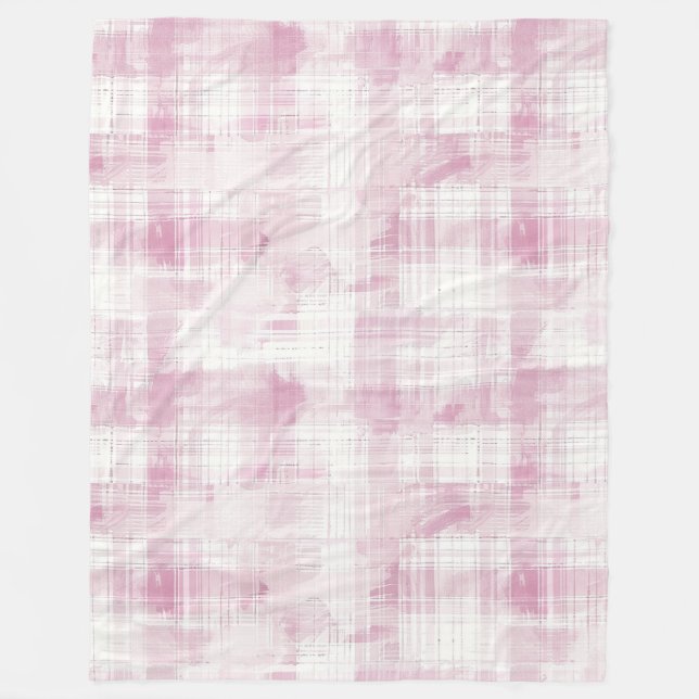 Manta Polar Rayas blancas rosadas (Anverso)