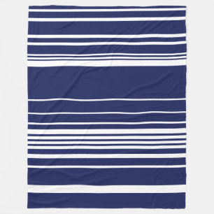 Manta Polar Rayas complejas - Azul