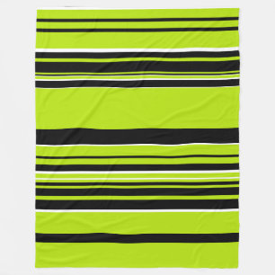 Manta Polar Rayas complejas - Verde animado