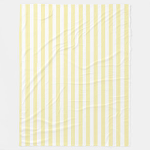 Manta Polar Rayas de caramelo amarillo y blanco