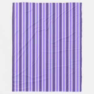 Manta Polar Rayas de caramelo morado y blanco