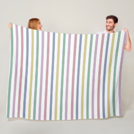 Manta Polar Rayas de Caramelo Retro