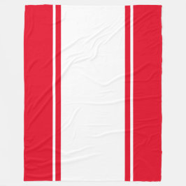 Manta Polar Rayas de Carreras blanca divertidas y brillantes