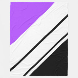 Manta Polar Rayas de Carreras blanco negro violeta brillante b