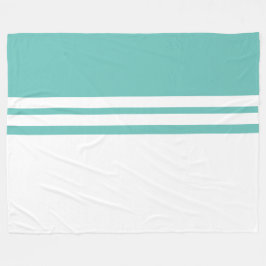Manta Polar Rayas de Carreras de bloques de color blanco Verde