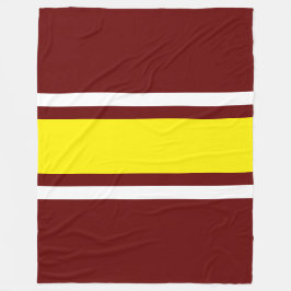 Manta Polar Rayas de Carreras roja profunda amarilla blanca pr