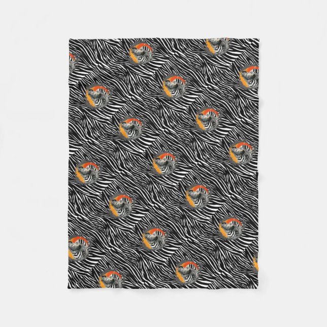 Manta Polar Rayas de cebra y cebra (Anverso)