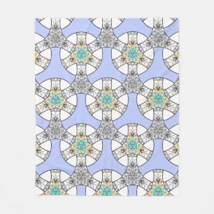 Manta Polar Rayas de entrelazado de mosaico inmaculado