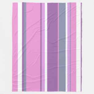 Manta Polar Rayas de lilac