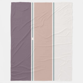 Manta Polar Rayas de Pastel-2 – Diseño de Raya Suave y Neutral