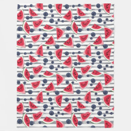 Manta Polar Rayas de sandía de verano