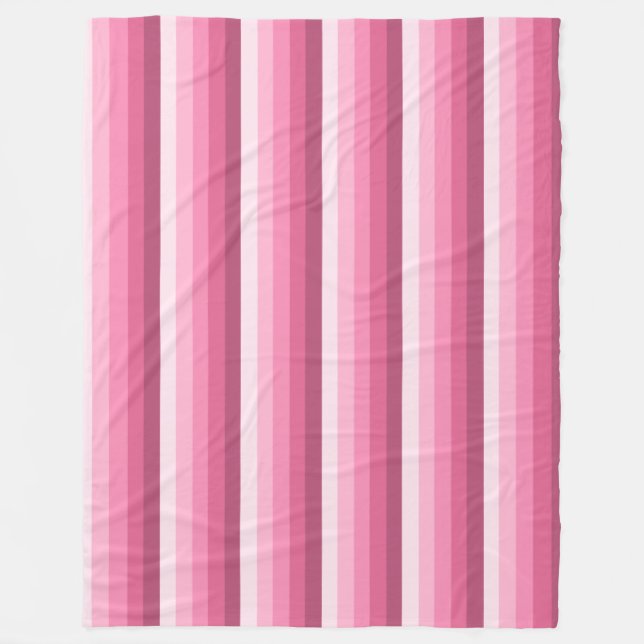 Manta Polar Rayas de sombra rosadas (Anverso)