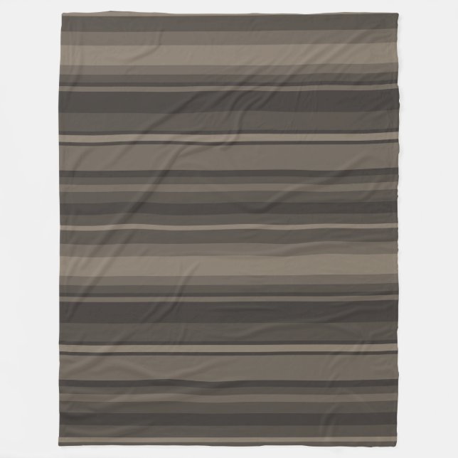 Manta Polar Rayas de taupe (Anverso)