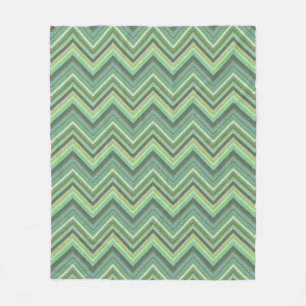 Manta Polar Rayas de zigzag verde oliva