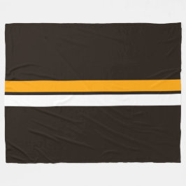 Manta Polar Rayas delgadas de Carreras amarilla blanca sobre m