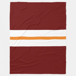 Manta Polar Rayas delgadas de Carreras blanca Naranja en rojo 