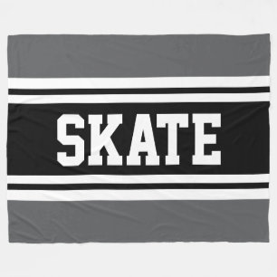 Manta Polar Rayas Deportivas Grises Negras Blancas SKATE Diver
