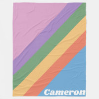 Rayas diagonales retro arco iris personalizadas