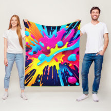Rayas dinámicas de pintura fluorescente