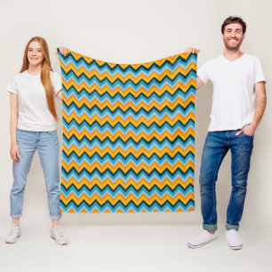 Manta Polar Rayas en Zigzag en Acuarela 