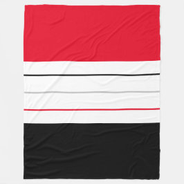 Manta Polar Rayas grises negras y rojas modernas